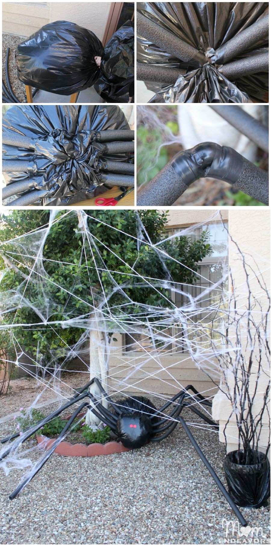 tutorial spider DIY halloween decorations