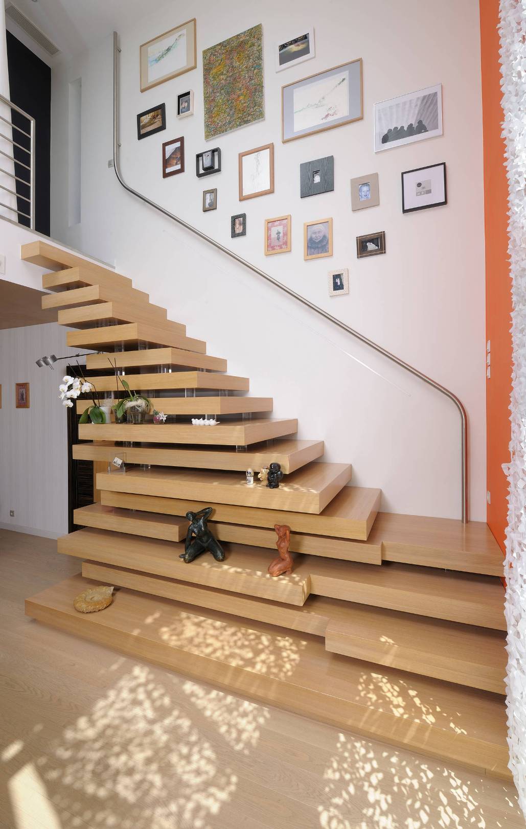 wooden staircase design modern house