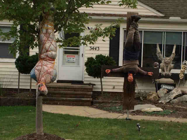 Familys Scary Halloween Decorations Upsetting Parents