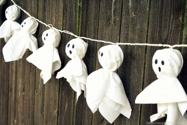 Ghost garlands Halloween Decorations DIY