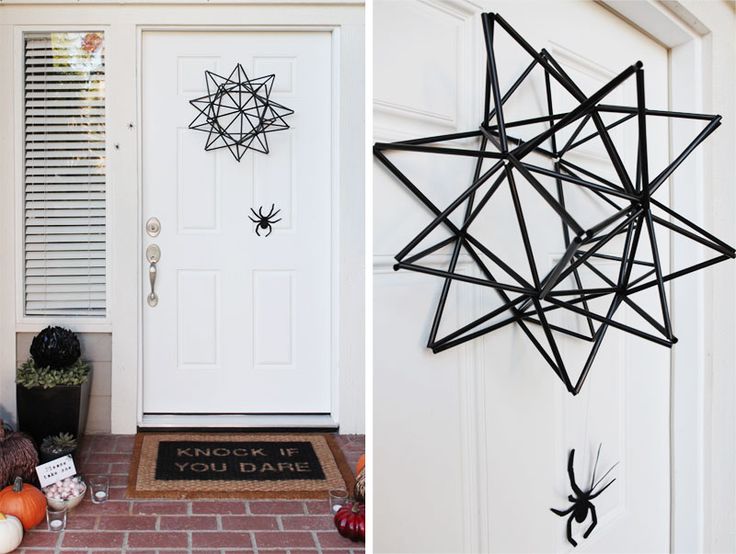 Halloween door Spider Web Wreath