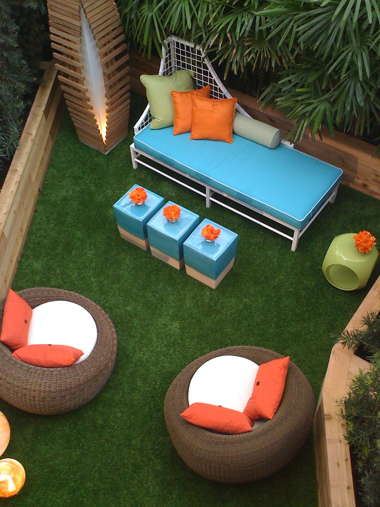 contemporary patio neutral color cushions