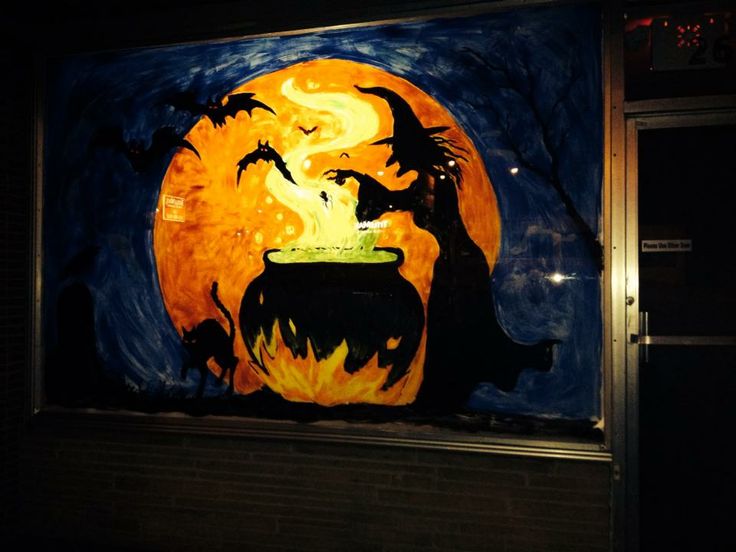 halloween window paint