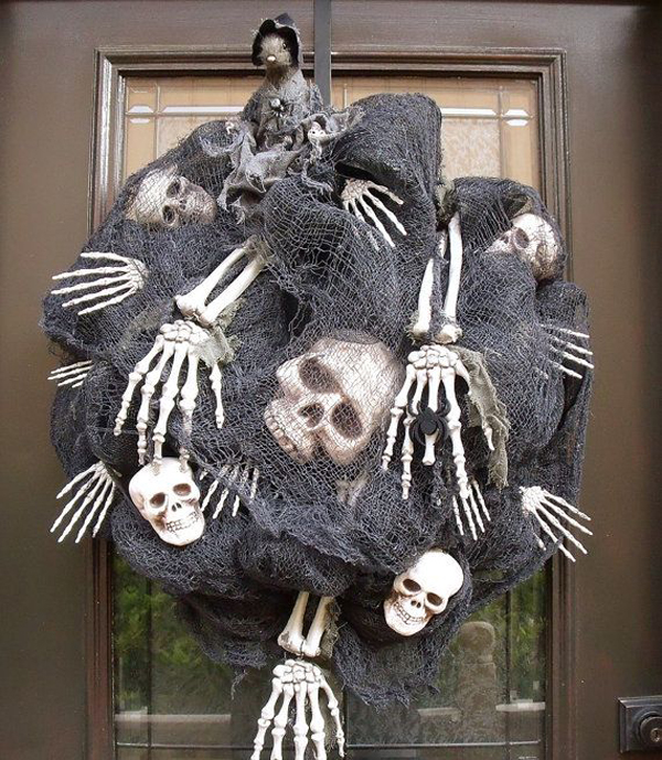 skull halloween wreaths