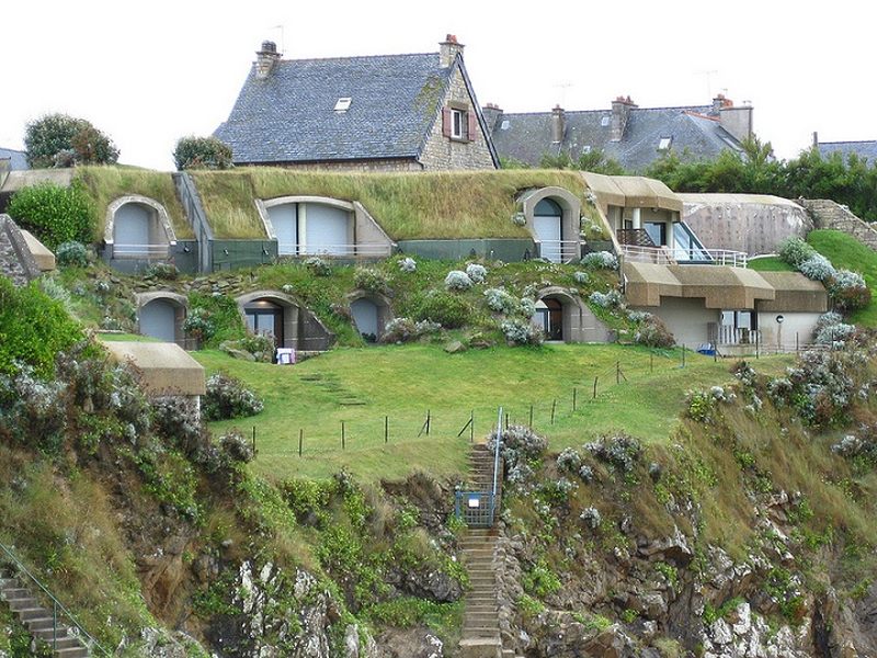 Adorable earth sheltered underground homes France