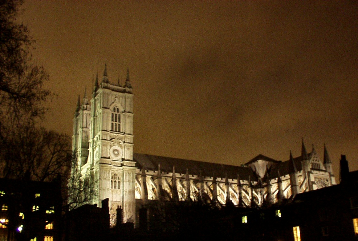 Westminster abbey night
