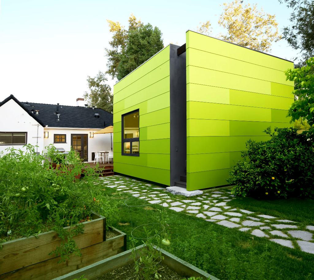 contemporary refurbish green exterior design