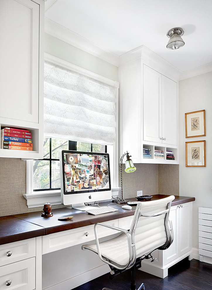 Computer Office Desk White Interior Design