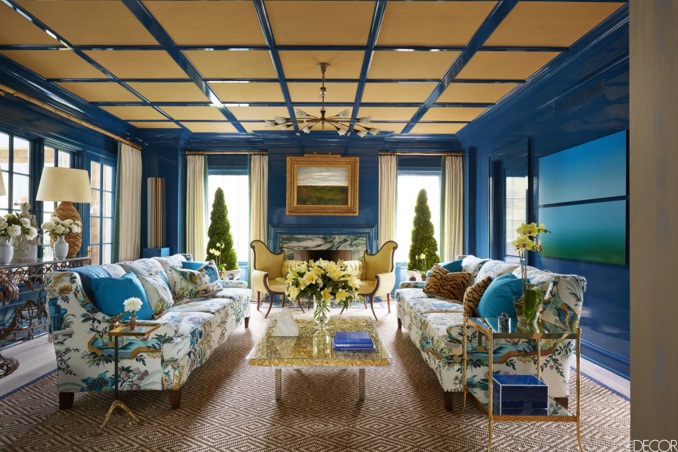 Blue Paint Living Room Interior design