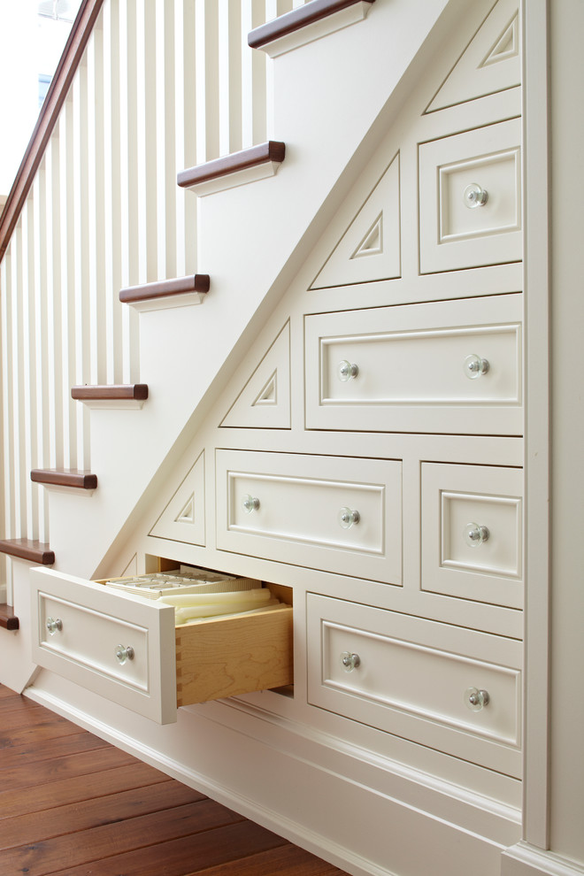 drawers under stairway