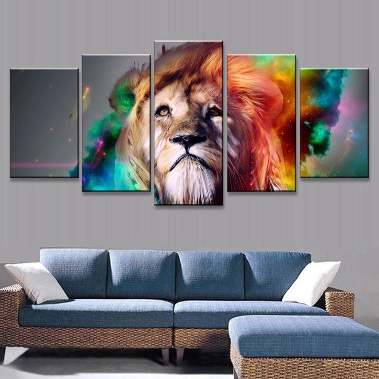 stunning lion wall canvas painting