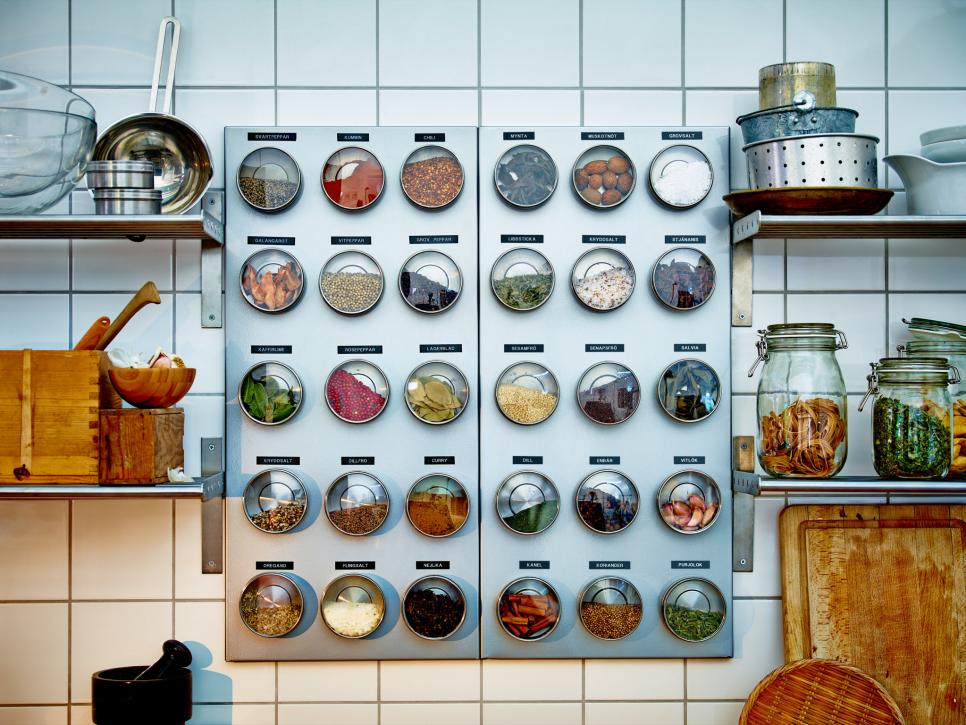 Organize Containers for Spices and Condiments