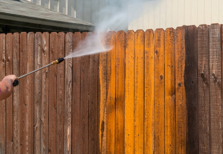 A pressure washer can clean your fence