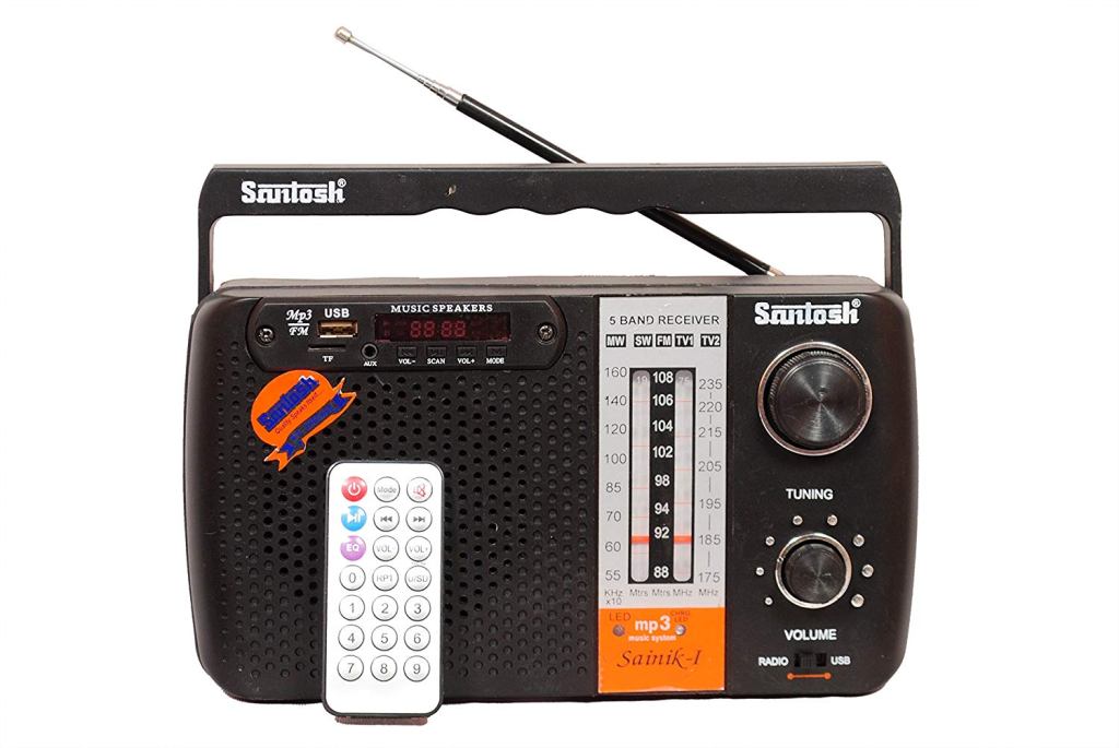 Santosh five band portable FM radio with remote control