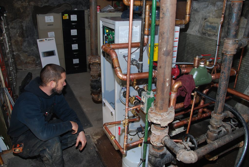 Commissioning of condensing boiler