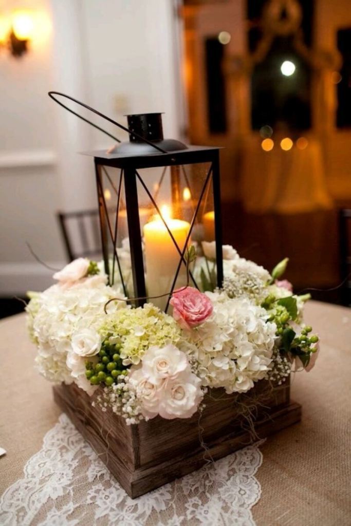 The Rustic Lantern Floral Centerpiece