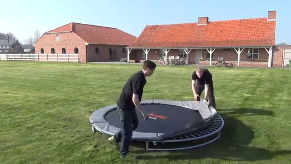 How do you install an in-ground trampoline