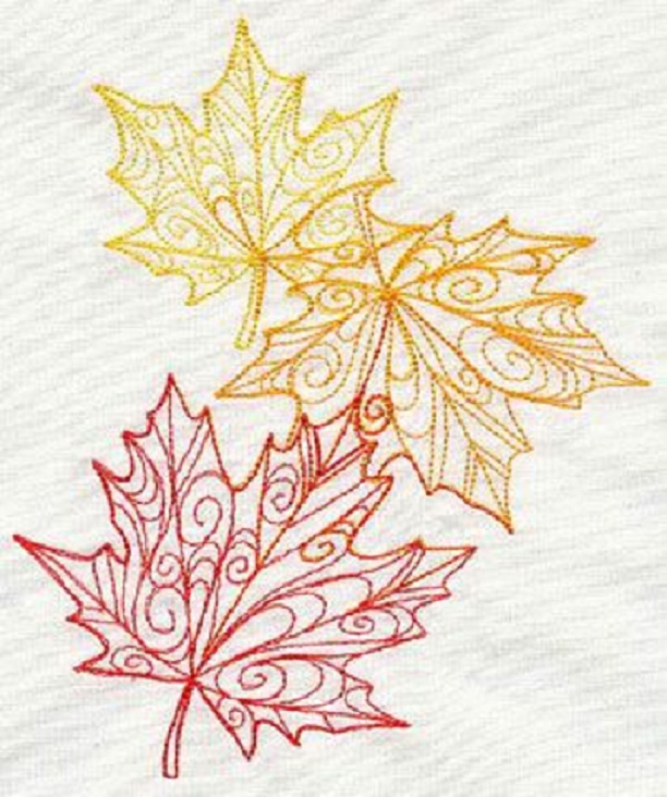 Fall Leaf Embroidery Pattern