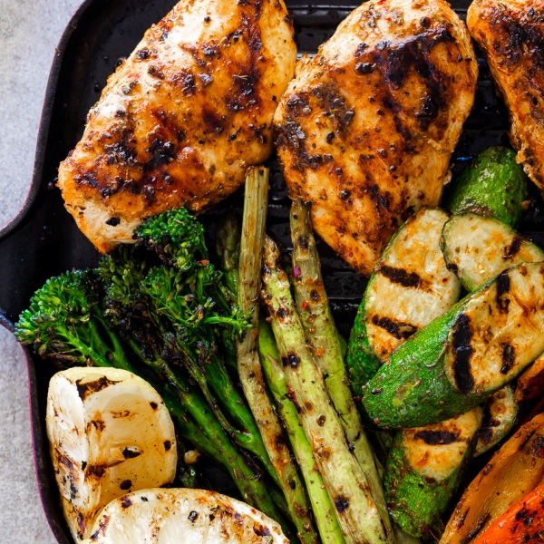Grilled Chicken With Roasted Vegetables