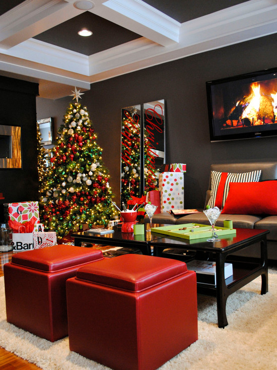 Christmas Living Room Decorations Ideas Pictures - Inside Home Christmas Decorations Ideas