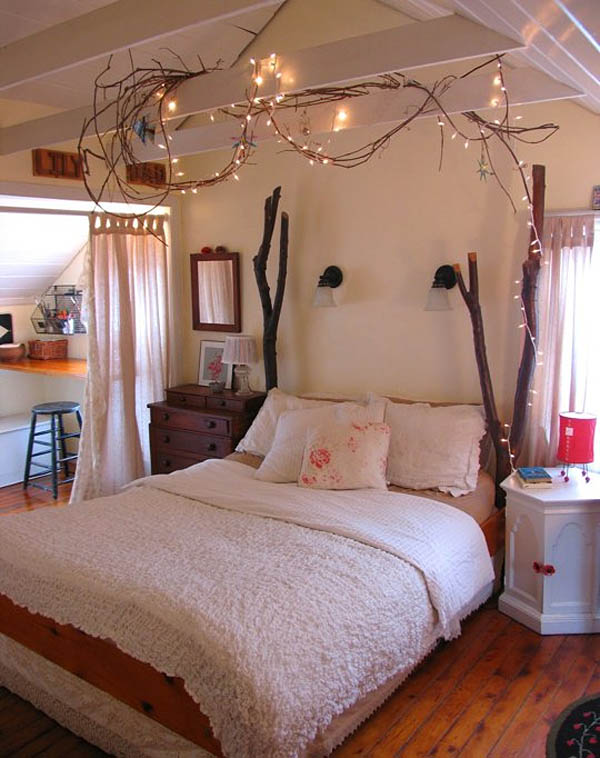 Christmas Lights In The Bedroom - Decorative Lighting Bedroom Ideas