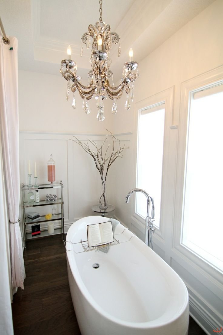 21 Ideas To Decorate Lamps Chandelier In Bathroom