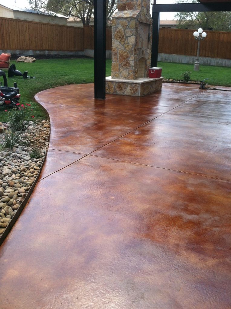 5 Concrete Projects To Beautify Your, Staining A Concrete Patio Do It Yourself