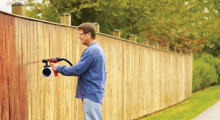 How To Paint A Fence With An Electric Hvlp Paint Sprayer Residence Style